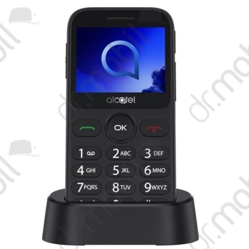Mobiltelefon készülék Alcatel 2019G fekete - szürke telefon időseknek